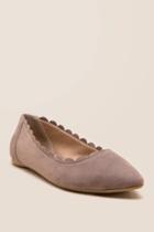 Restricted Jazzie Scalloped Flat - Taupe
