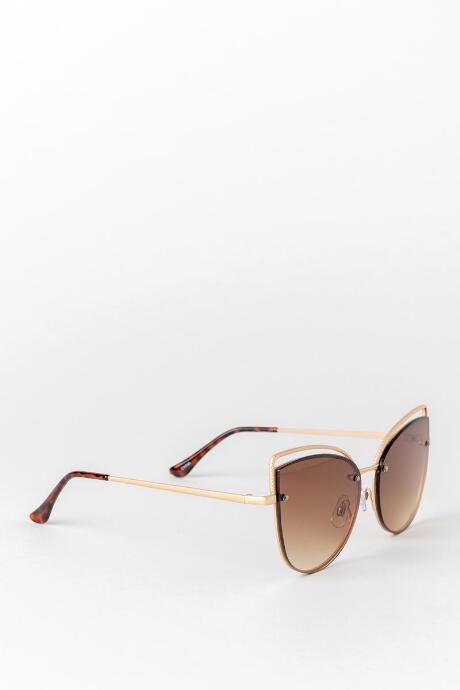 Francesca's Elena Cat Eye Sunglasses - Gold