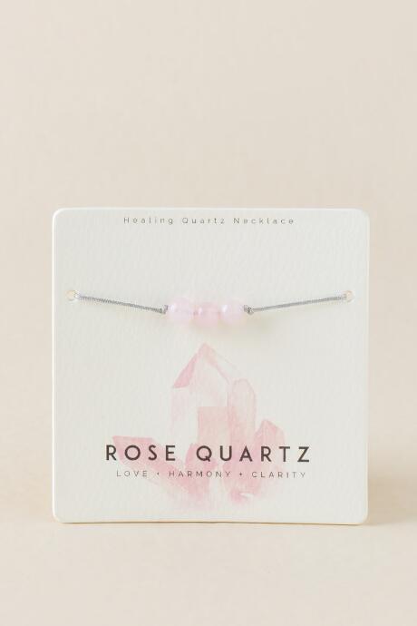 Francesca Inchess Healing Beaded Rose Quartz Choker - Pale Pink
