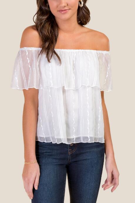 Francesca's Sherlyn Off The Shoulder Blouse - Ivory