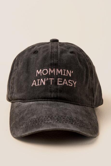 Francescas Mommin Aint Easy Cap - Black