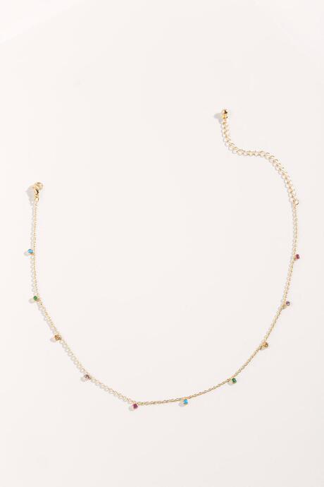 Francesca's Kassy Rainbow Glass Choker - Multi