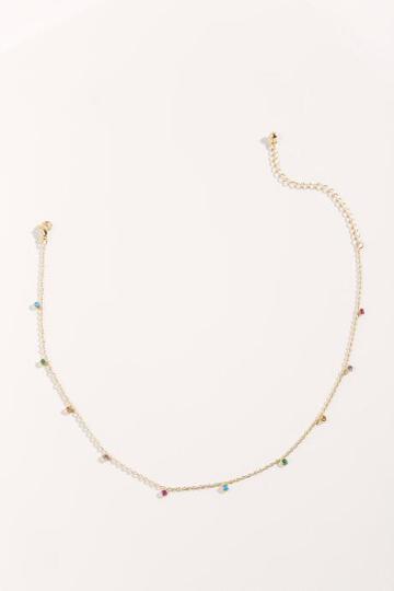 Francesca's Kassy Rainbow Glass Choker - Multi