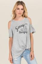 Alya Sorry For What I Said Graphic Tee - Heather Gray