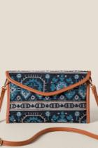 Francesca's Monica Tapestry Envelope Clutch - Turquoise