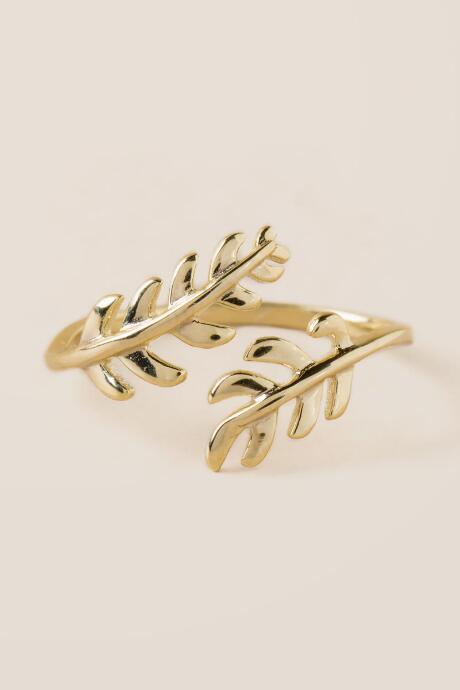 Francesca Inchess Helen Leaves Wrap Ring - Gold