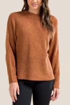 Francesca's Helen Dolman Sleeve Sweater - Amber