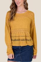 Francesca's Hannah Dolman Sweater - Mustard