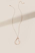 Francesca's Ariel Open Teardrop Pendant Necklace - Gold
