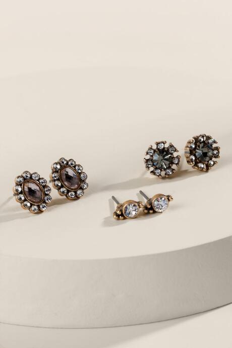 Francesca's Alyssa Boho Shape Stud Earring Set - Multi