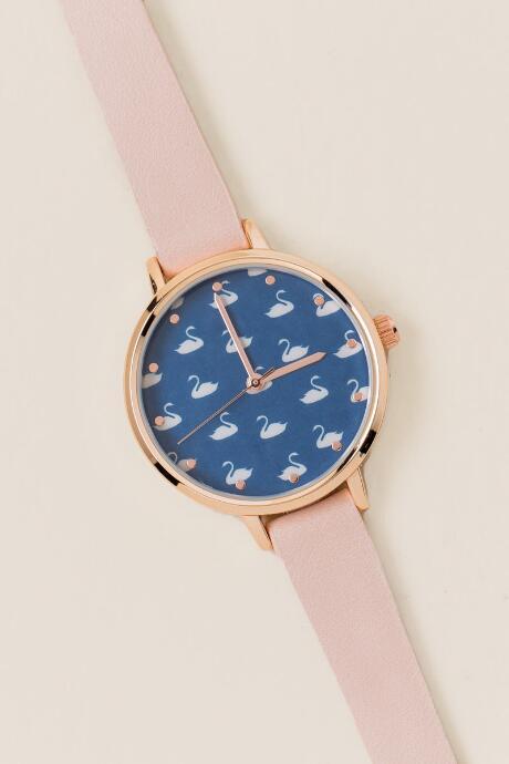 Francesca's Josie Swan Watch - Blush