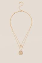 Francesca's Hailey Layered Coin Necklace - Gold