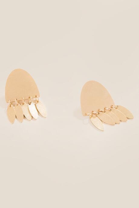 Francesca's Claire Oval Drop Earrings - Gold