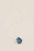 Francesca's Carmella Circle Pendant Necklace - Turquoise