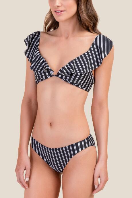 Francesca's Marissa Hipster Swimsuit Bottoms - Black/white