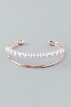Francescas Carin Pearl And Gold Cuff - Pearl