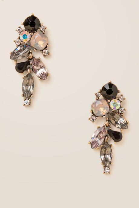 Francesca's Sasha Glass Drop Earring In Black - Black