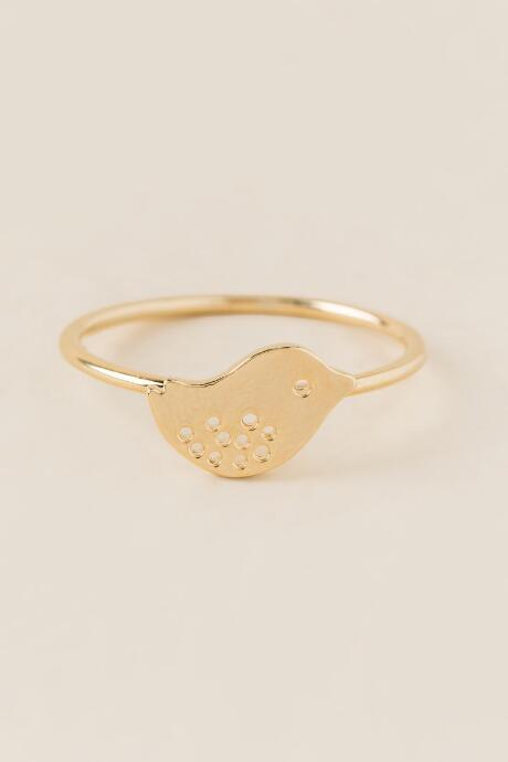 Francesca's Katarina Dainty Bird Ring - Gold