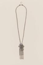 Francesca Inchess Farrah Metal Fringe Pendant - Silver