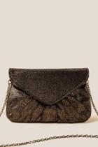 Francesca's Kaye Gathered Envelope Clutch In Pewter - Pewter