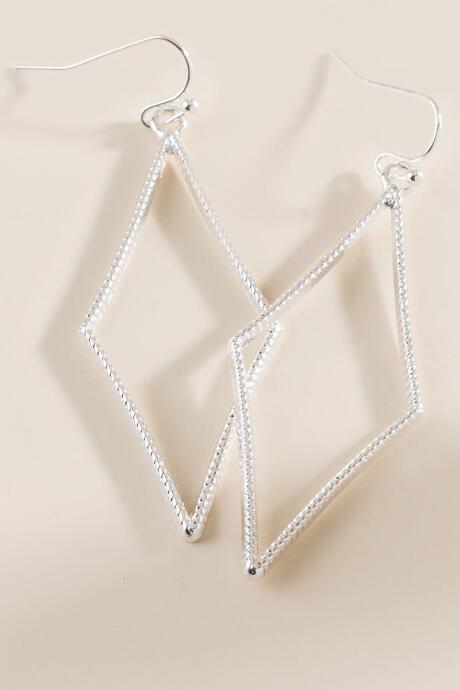Francesca's Katrina Twisted Metal Drop Earrings - Silver