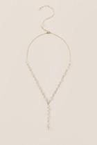 Francesca's Curated Collection Crystal Y Necklace In Gold - Gold