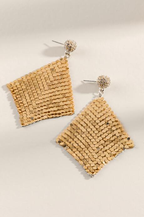 Francesca's Andrea Metal Drop Earrings - Gold