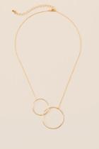 Francesca's Noxall Circle Pendant Necklace - Gold