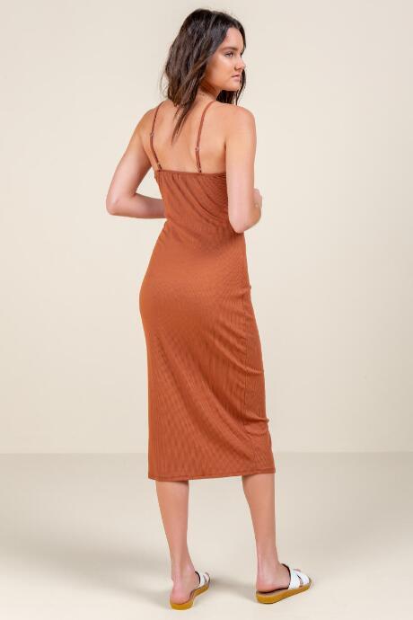 Francesca Inchess Allie Front Button Midi Dress - Tortoise