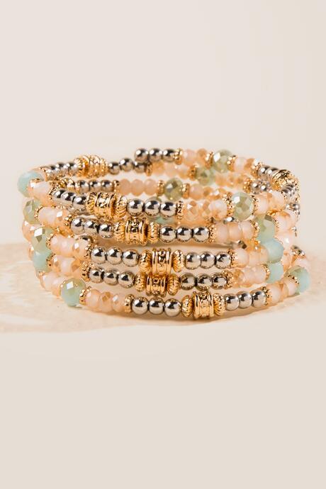 Francesca's Juno Pastel Coil Bracelet - Mint