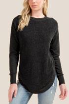 Francesca's Danica Confetti Knit Sweater - Black