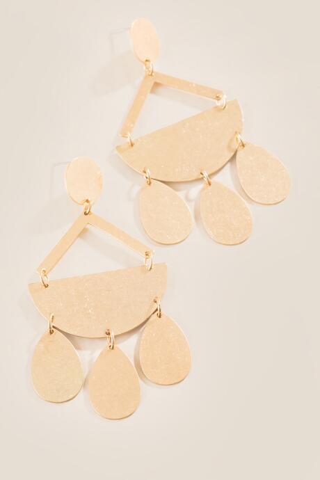 Francesca's Marissa Multi-shape Drop Earrings - Gold