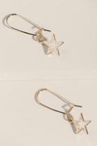 Francesca's Leighann Open Star Drop Earrings - Gold