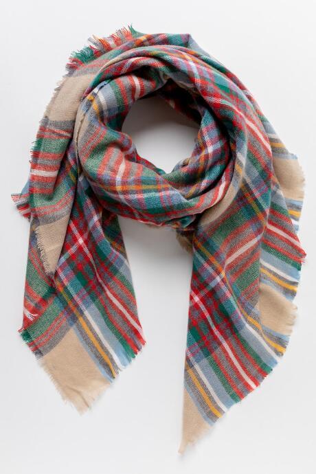 Francesca's Deanna Blanket Tartan Scarf - Multi
