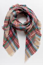 Francesca's Deanna Blanket Tartan Scarf - Multi