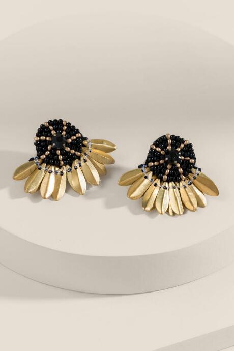 Francesca's Sienna Statement Stud Earrings In Black - Black