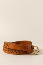 Francescas Myra Metal Leather Belt In Cognac - Cognac