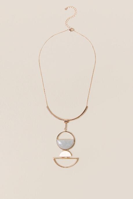 Francesca's Briana Geometric Necklace In Rose Gold - Rose/gold