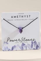 Francesca's Powerstone Amethyst Stone Necklace - Purple