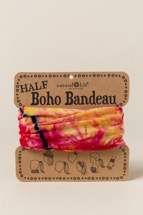 Francesca's Half Boho Bandeau By Natural Life In Pink Tie Dye - Pink