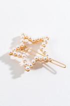 Francesca's Ally Open Star Pearl Barrette - Pearl