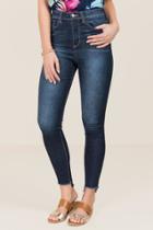 Harper Jayda Hi Rise Step Hem Skinny Jeans - Dark
