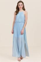 Francesca's Mary Flawless Maxi Dress - Light Blue