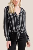 Francesca Inchess Eloise Vintage Collar Pj Blouse - Black/white