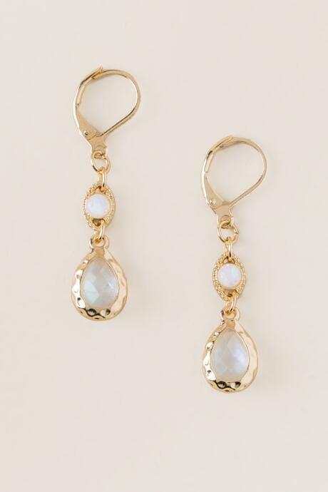 Francesca's Anita Opal Stone Drop Earring - Iridescent