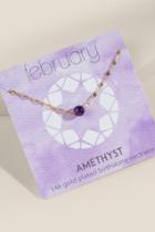 Francesca's February Amethyst Birthstone Necklace - Purple