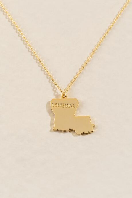 Francesca's Louisiana Gold State Pendant - Gold