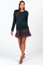 Francesca's Kacey Side Button Sweater - Dark Olive