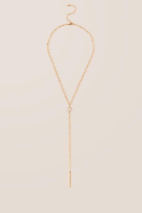Francesca Inchess Whitney Delicate Lariat Necklace - Gray