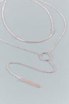 Francesca's Adele Delicate Layered Necklace - Rose/gold